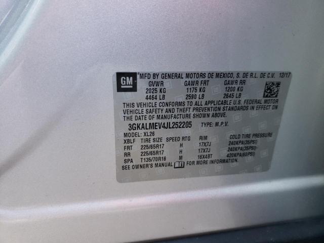 3GKALMEV4JL252205 GMC Terrain Sle