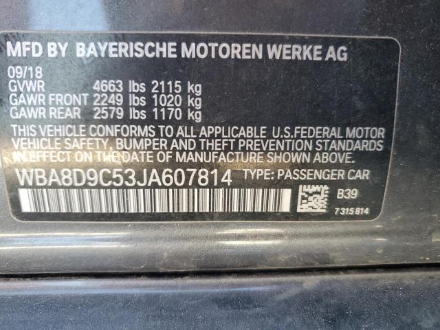 WBA8D9C53JA607814 BMW 330 XI