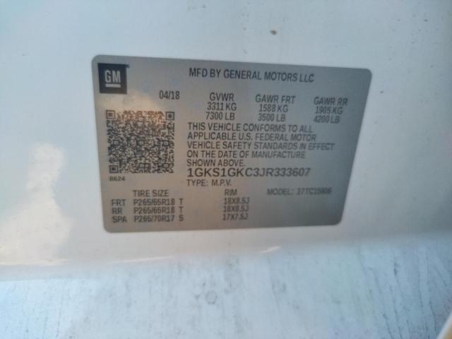 1GKS1GKC3JR333607 GMC Yukon Xl C1500 Slt