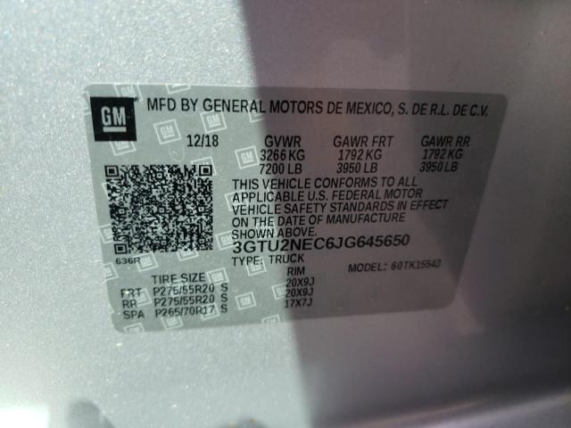 3GTU2NEC6JG645650 GMC Sierra K1500 Slt