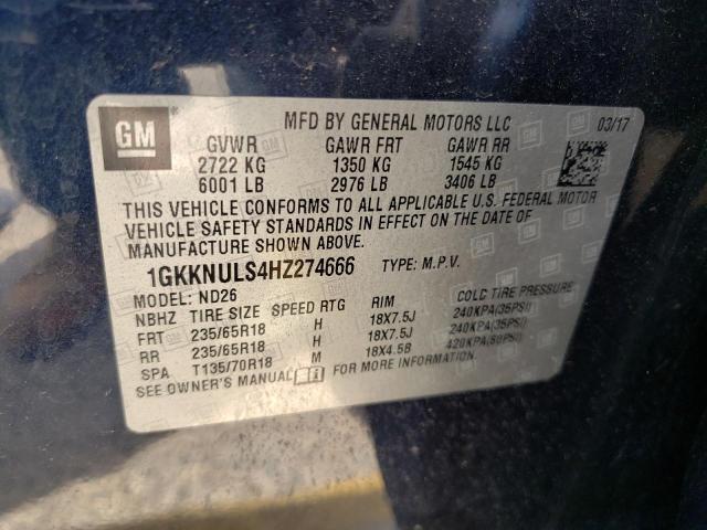 1GKKNULS4HZ274666 GMC Acadia Slt-1