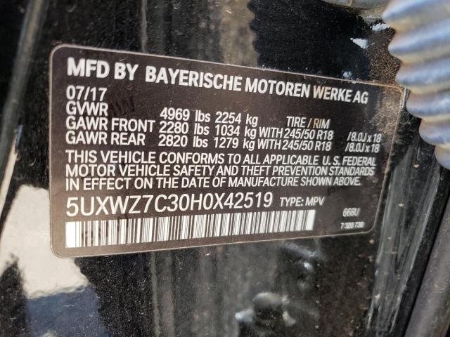 5UXWZ7C30H0X42519 BMW X3 Sdrive28i
