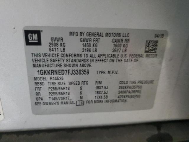 1GKKRNED7FJ330359 GMC ACADIA SLE