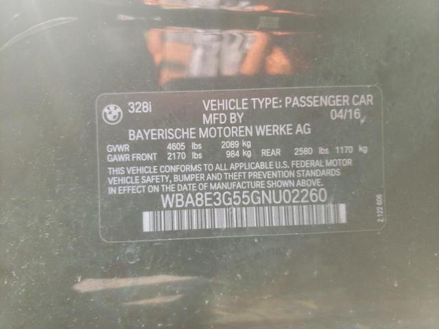 WBA8E3G55GNU02260 BMW 328 Xi Sulev