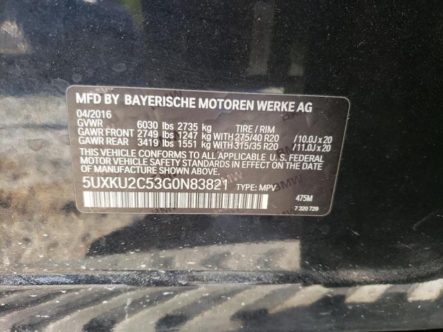 5UXKU2C53G0N83821 BMW X6 Xdrive35i