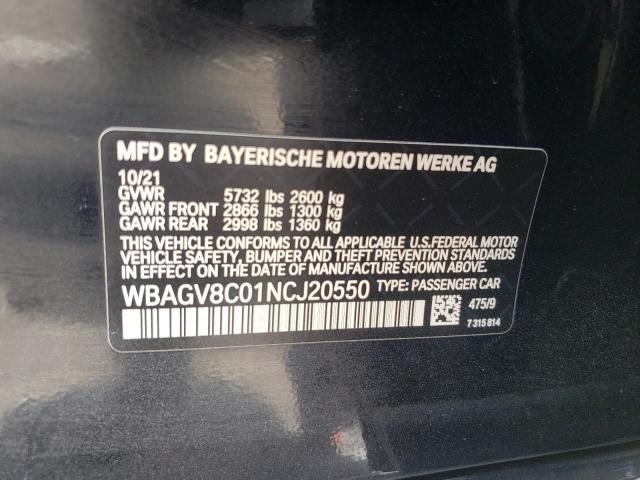WBAGV8C01NCJ20550 BMW M850XI