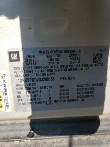 1GKKVPKD2GJ208165 GMC ACADIA SLE