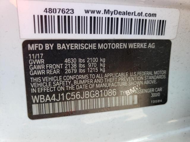 WBA4J1C56JBG81086 BMW 430i Gran Coupe