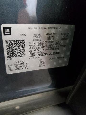 1GKKNRLS6LZ195182 GMC ACADIA SLE