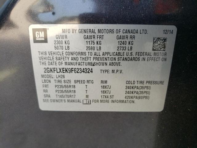 2GKFLXEK9F6234324 GMC Terrain Slt