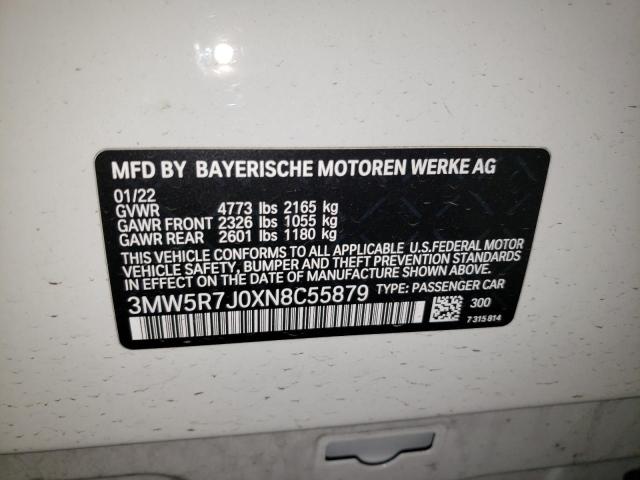 3MW5R7J0XN8C55879 BMW 330XI