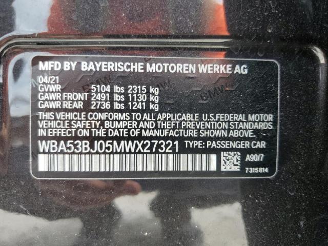 WBA53BJ05MWX27321 BMW 540 I