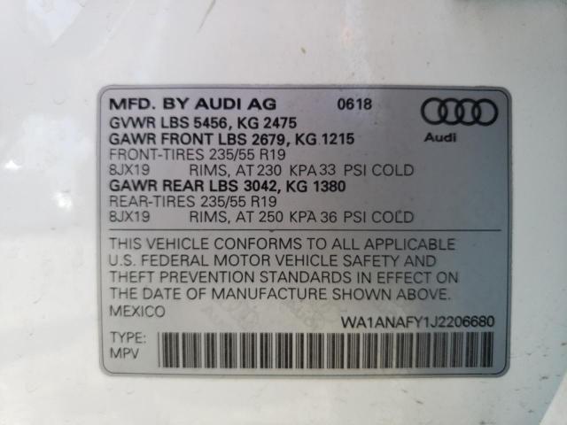 WA1ANAFY1J2206680 Audi Q5 PREMIUM