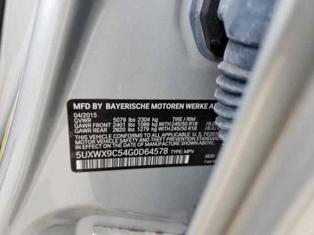 5UXWX9C54G0D64578 BMW X3 Xdrive28i