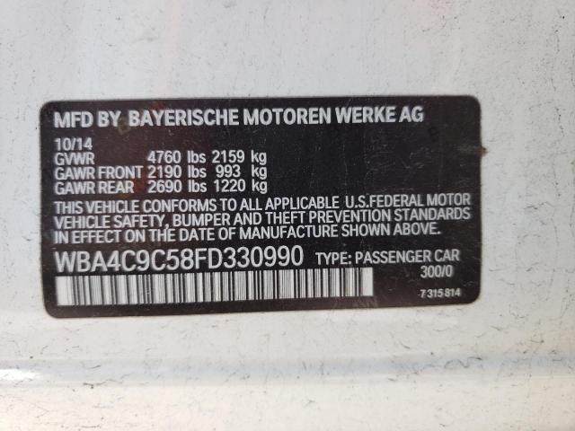 WBA4C9C58FD330990 BMW 428 Xi Gran Coupe Sulev