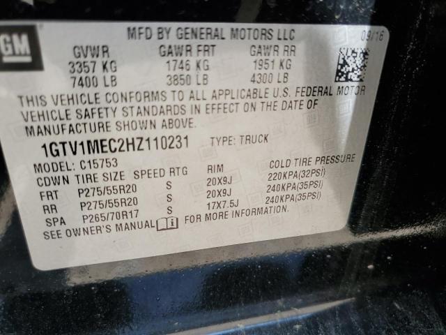 1GTV1MEC2HZ110231 GMC Sierra C1500 Sle