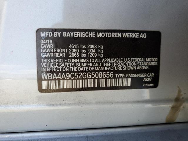 WBA4A9C52GG508656 BMW 428 I Gran Coupe Sulev