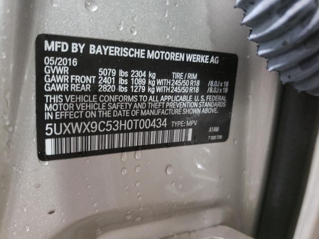 5UXWX9C53H0T00434 BMW X3 Xdrive28i