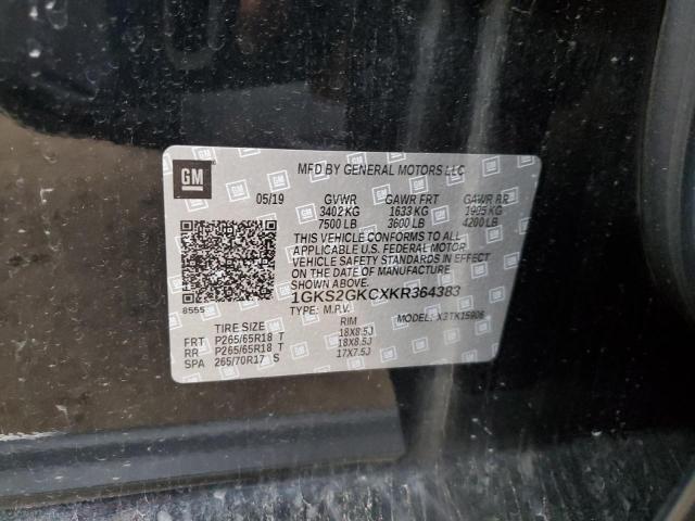 1GKS2GKCXKR364383 GMC Yukon Xl K1500 Slt