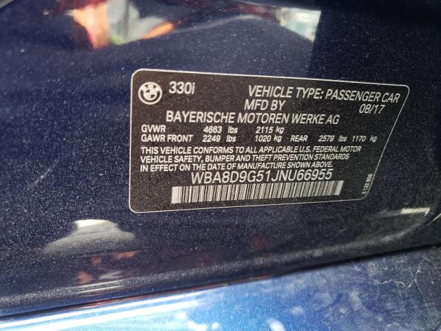 WBA8D9G51JNU66955 BMW 330 XI