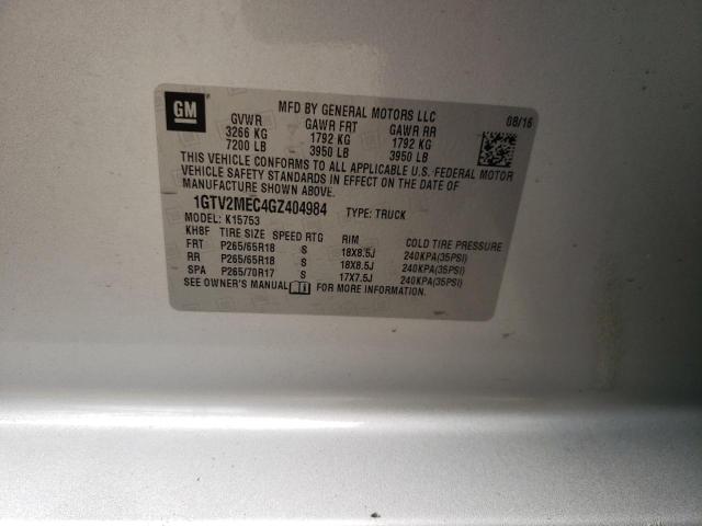 1GTV2MEC4GZ404984 GMC Sierra K1500 Sle