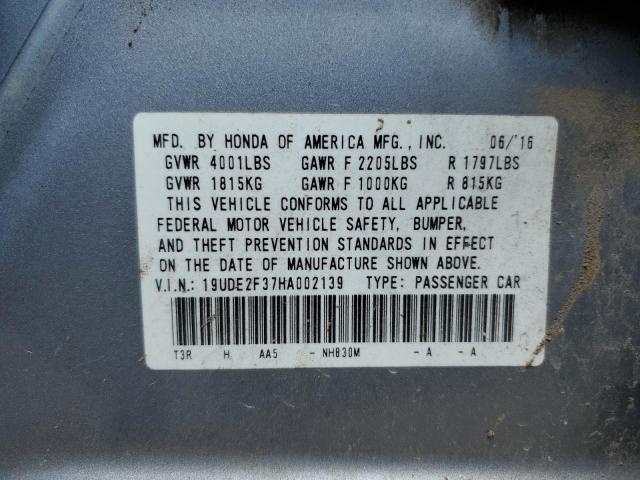 19UDE2F37HA002139 Acura Ilx Base Watch Plus