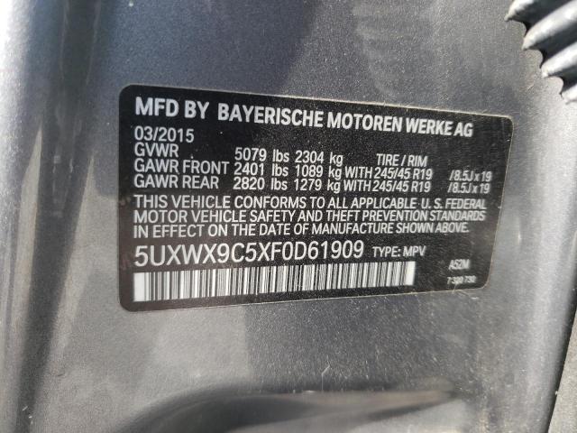 5UXWX9C5XF0D61909 BMW X3 Xdrive28i