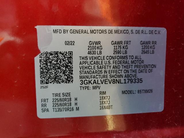 3GKALVEV8NL179335 GMC Terrain Slt
