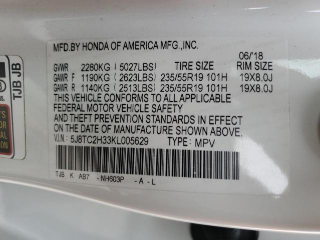 5J8TC2H33KL005629 Acura RDX