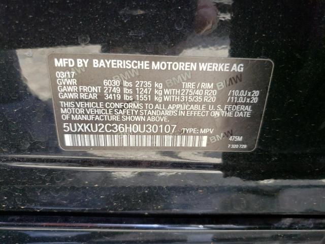 5UXKU2C36H0U30107 BMW X6 Xdrive35i