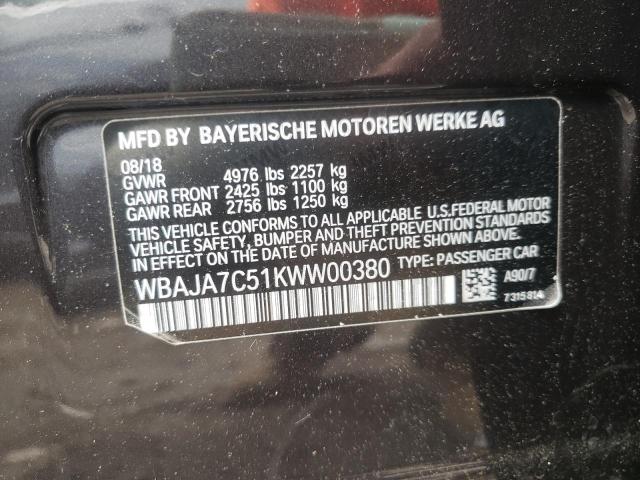 WBAJA7C51KWW00380 BMW 530 XI