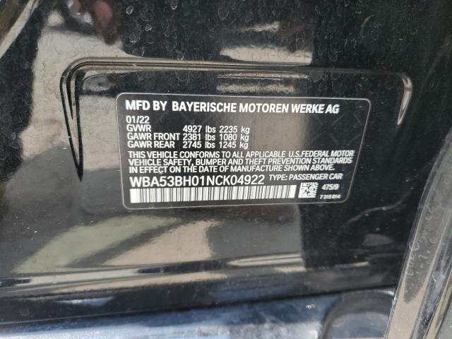 WBA53BH01NCK04922 BMW 530 I
