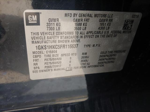 1GKS1HKC5FR116637 GMC Yukon Xl C1500 Slt