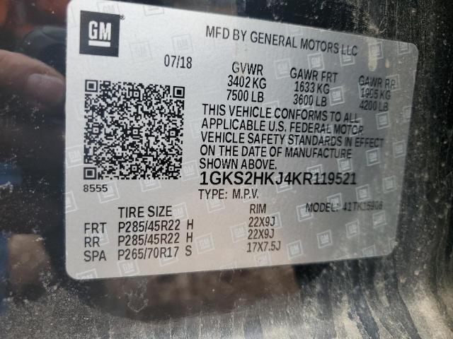 1GKS2HKJ4KR119521 GMC YUKON XL DENALI