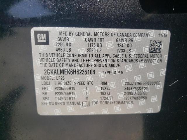 2GKALMEK6H6235104 GMC Terrain Sle
