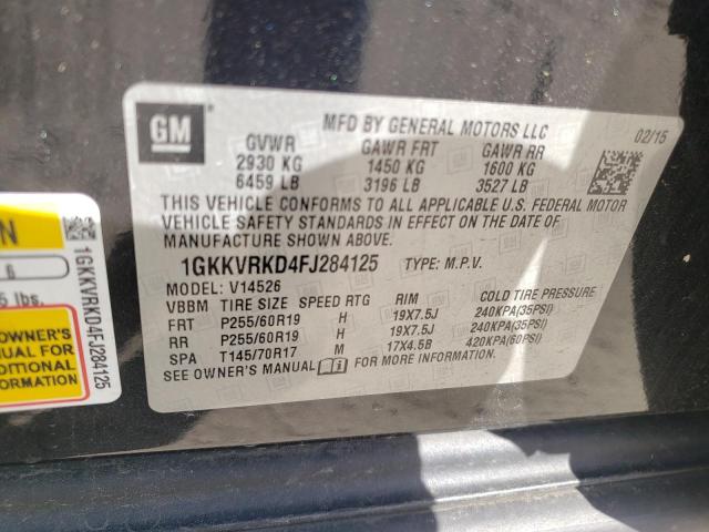 1GKKVRKD4FJ284125 GMC Acadia Slt-1