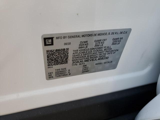 3GKALMEV8JL408150 GMC Terrain Sle