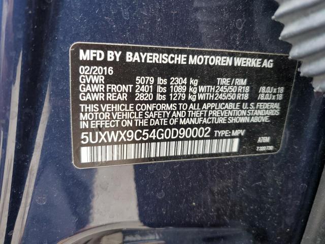 5UXWX9C54G0D90002 BMW X3 Xdrive28i