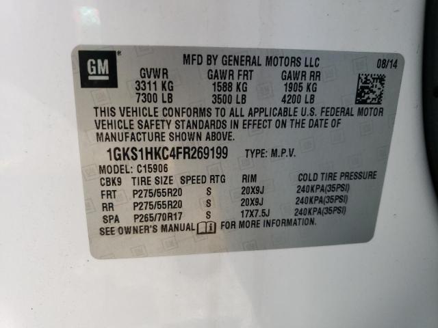1GKS1HKC4FR269199 GMC Yukon Xl C1500 Slt