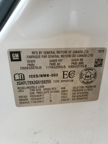 2GKFLTEK2G6158259 GMC Terrain Sle