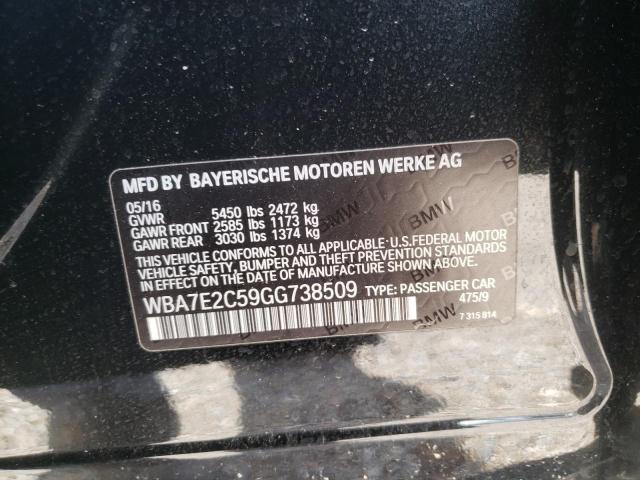 WBA7E2C59GG738509 BMW 740 I