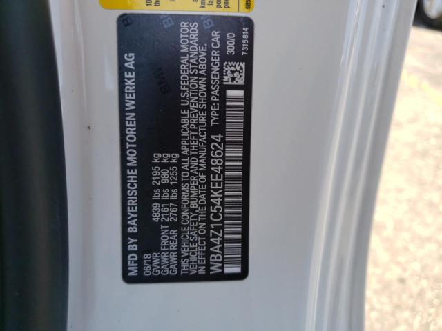 WBA4Z1C54KEE48624 BMW 430I