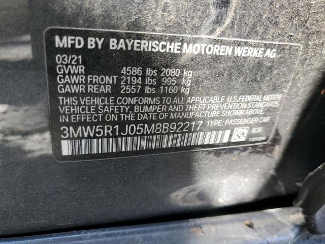 3MW5R1J05M8B92217 BMW 330I