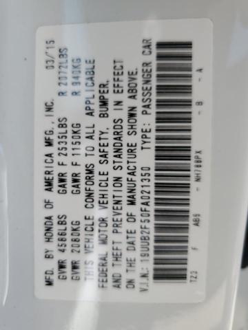 19UUB2F50FA021350 Acura TLX TECH