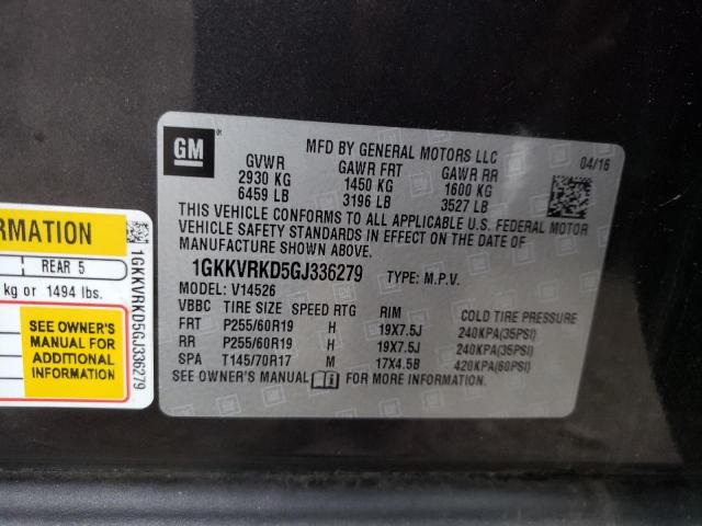 1GKKVRKD5GJ336279 GMC Acadia Slt-1