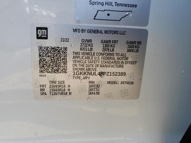 1GKKNUL48PZ152389 GMC ACADIA SLT