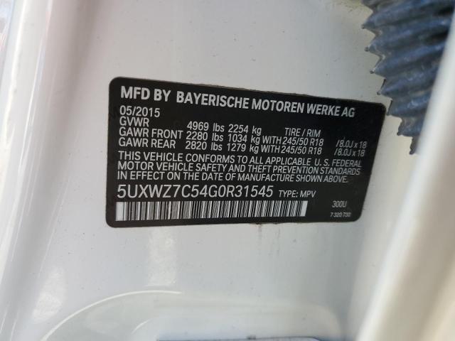 5UXWZ7C54G0R31545 BMW X3 Sdrive28i