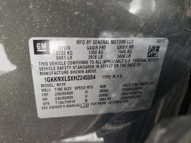 1GKKNXLSXHZ245934 GMC Acadia Denali