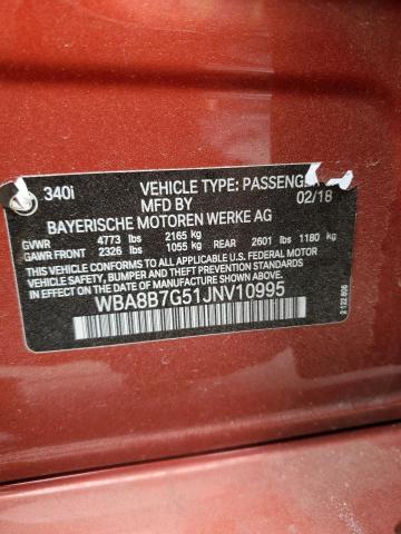 WBA8B7G51JNV10995 BMW 340 XI