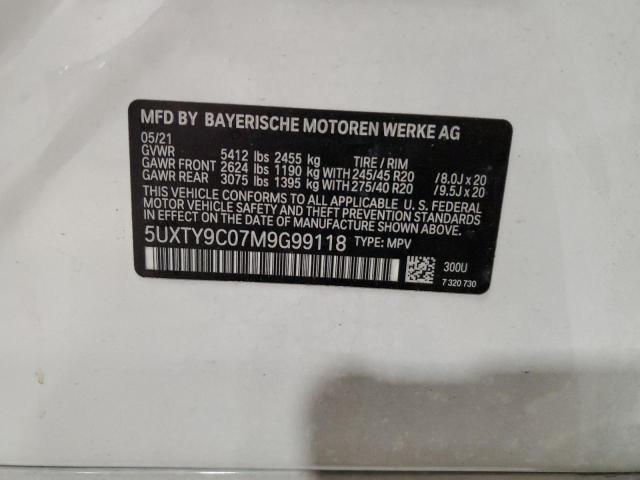 5UXTY9C07M9G99118 BMW X3 Xdrivem40i